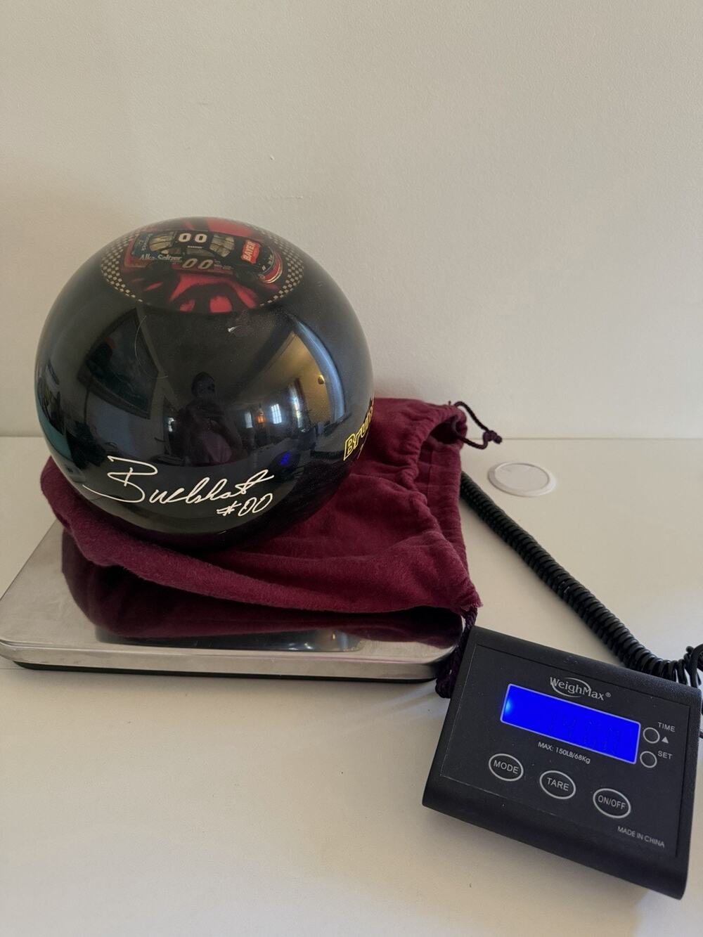Rare Brunswick Racing #00 Buckshot Jones NASCAR Bowling Ball Undrilled 14 LB NEW